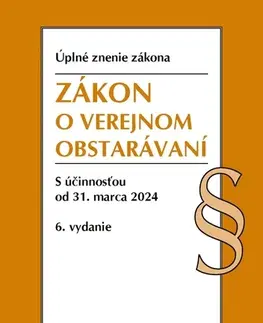 Obchodné právo Zákon o verejnom obstarávaní Úzz, 6. vydanie, 4/2024
