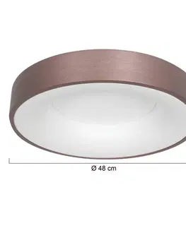Stropné svietidlá Steinhauer LED stropné svietidlo Ringlede, 2 700 K Ø 48 cm bronz
