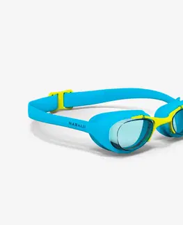 plávanie Plavecké okuliare 100 XBASE veľkosť S číre sklá modro-žlté