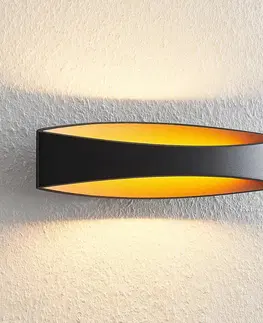Nástenné svietidlá Arcchio Arcchio Jelle nástenná LED, 43,5 cm, čierna