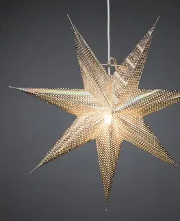 Vianočné svetelné hviezdy Konstsmide Christmas Dekoratívna hviezda z papiera, strieborná, 7–cípa
