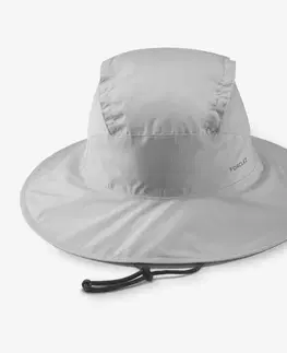 čiapky Trekingový nepremokavý klobúk MT900 svetlosivý