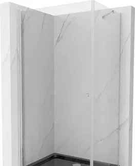 Vane MEXEN/S - Pretória sprchovací kút 90x80 cm, transparent, chróm + sprchová vanička vrátane sifónu 852-090-080-01-00-4070
