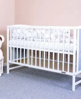 Detské postieľky, cestovné postieľky New Baby Detská postieľka Bea Zebra, biela-sivá