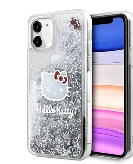Puzdrá na mobilné telefóny Zadný krytHello Kitty Liquid Glitter Electroplating Head Logo pre Apple iPhone 11, transparentné 57983116902