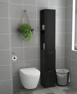 Kúpeľňové skrinky Kúpeľňová skrinka DTD Dekorhome Čierna