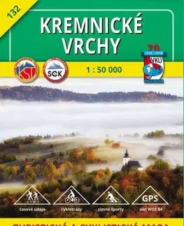 Turistika, skaly Kremnické vrchy - TM 132 - 1: 50 000