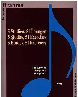 Hudba - noty, spevníky, príručky Brahms, 5 Studien, 51 Übungen - Brahms