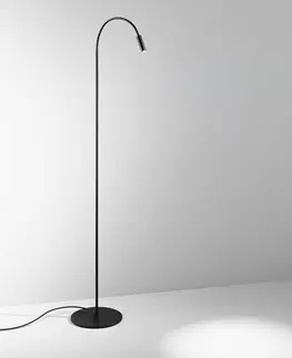 Stojacie lampy Egger Licht Egger Zooom stojaca LED lampa, flexibilné, platina