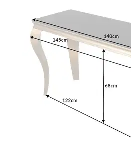 Konferenčné stolíky LuxD Dizajnová konzola Rococo 140 cm čierna / zlatá