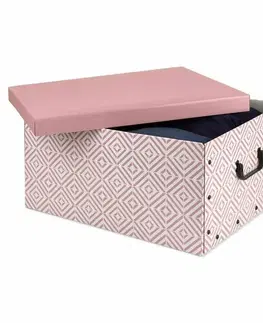Úložné boxy Compactor Skladacia úložná krabica - kartón box Compactor Nordic 50 x 40 x 25 cm, ružová (Antique)