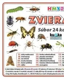 Učebnice pre ZŠ - ostatné Súbor 24 kariet - zvieratá (hmyz) - Petr Kupka