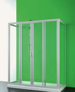 Sprchovacie kúty HOPA - Sprchové dvere MAESTRO CENTRALE - Farba rámu zásteny - Plast biely, Rozmer A - 140, Smer zatváranie - Univerzálny Ľavé / Pravé, Výplň - Polystyrol 2,2 mm (acrilico), Výška - 185 BSMAC14P