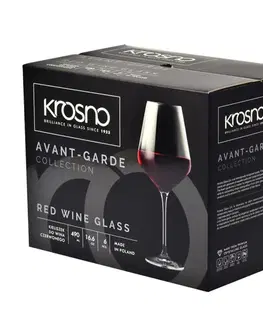 Dekorácie a bytové doplnky Sada pohárov na červené víno Avant-Garde 6x490 ml