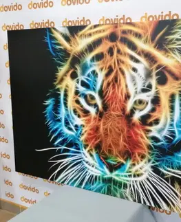 Obrazy zvierat Obraz hlava tigra v abstraktnom prevedení
