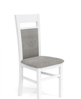 Jedálenské stoličky HALMAR Gerard 2 jedálenská stolička biela / svetlosivá