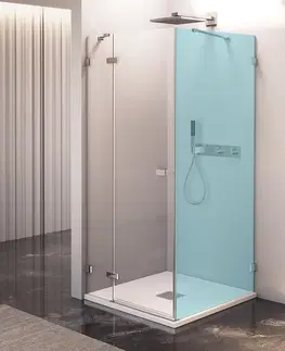 Sprchovacie kúty POLYSAN - FORTIS EDGE sprchové dvere bez profilu 900mm, číre sklo, ľavé FL1290L