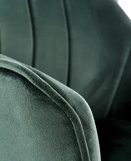 Jedálenské stoličky HALMAR K468 jedálenské kreslo tmavozelená / čierna