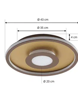 Stropné svietidlá Lindby Lindby Pekela stropné LED svetlo, okrúhle, 43 cm
