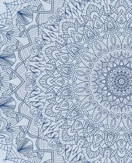 Obrazy Feng Shui Obraz detailná ozdobná Mandala v modrej farbe
