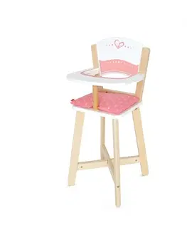 Bábiky a doplnky Hape Drevená jedálenská stolička pre bábiky HAPE