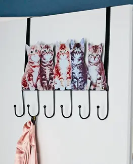 Drobné dekorácie a doplnky Lišta na dvere s háčikmi Mačiatka