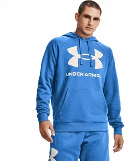 Pánske mikiny Pánska mikina Under Armour Rival Fleece Big Logo HD Graphite Blue - M