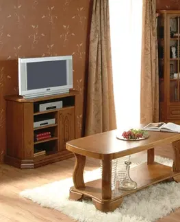 TV stolíky PYKA Kinga A rustikálny tv stolík drevo D3