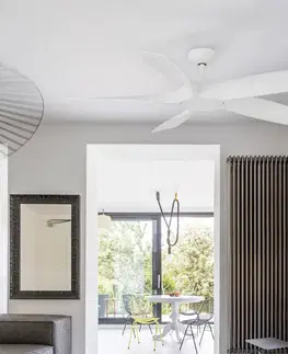 Stropné ventilátory so svetlom FARO BARCELONA Stropný ventilátor Cocos L, LED svietidlo DC biela