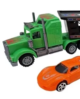 Hračky - dopravné stroje a traktory LAMPS - Kamión na zotrvačník s autíčkami set 5ks