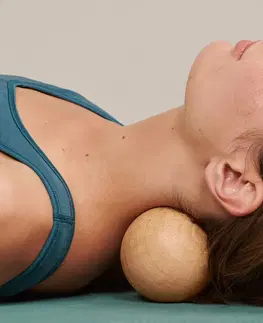 Massage & Relaxation Dvojitá masážna loptička z dreva