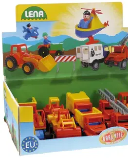 Hračky - dopravné stroje a traktory LENA - Asortiment Mini Compact V Displeji