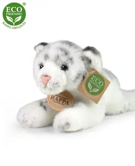Plyšové hračky RAPPA - Plyšový tiger biely ležiaci 17 cm ECO-FRIENDLY