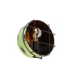 Nastenne lampy Industriálne nástenné svietidlo zelené 25 cm - Barril