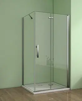 Sprchovacie kúty H K - Obdĺžnikový sprchovací kút MELODY B8 100x76 cm so zalamovacími dverami vrátane sprchovej vaničky z liateho mramoru SE-MELODYB810076/THOR-100x76