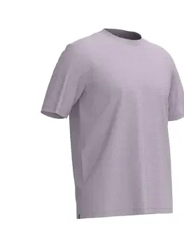 fitnes Pánske tričko na cvičenie 500 pastelovo fialové