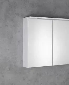 Kúpeľňový nábytok AQUALINE - KAWA STRIP Galérka s LED osvetlením 80x70x22cm, biela WGL80S