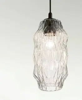 Závesné svietidlá Selène Závesná lampa Origami zo skla, priehľadná