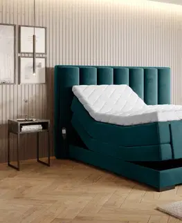 Elektrické polohovacie Elektrická polohovacia boxspringová posteľ VERONA Eltap Gojo 40 - modrá
