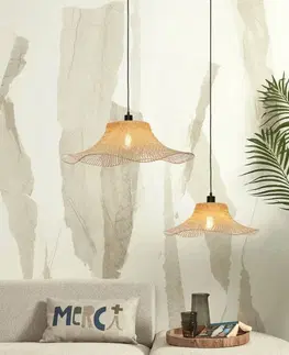 Závesné svietidlá Good & Mojo GOOD & MOJO Ibiza závesné svietidlo Ø50cm prírodná