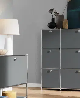 Dressers Komoda »CN3« so 6 výklopnými dvierkami, sivá