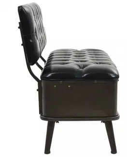 Lavice a stoličky Úložná lavica čierna Dekorhome