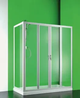 Sprchovacie kúty HOPA - Sprchové dvere MAESTRO CENTRALE - Farba rámu zásteny - Plast biely, Rozmer A - 130, Smer zatváranie - Univerzálny Ľavé / Pravé, Výplň - Polystyrol 2,2 mm (acrilico), Výška - 185 BSMAC13P