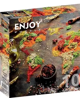 1000 dielikov Enjoy Puzzle Mapa sveta v korení 1000 Enjoy