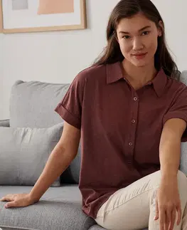 Shirts & Tops Blúzkové tričko s gombíkovou légou