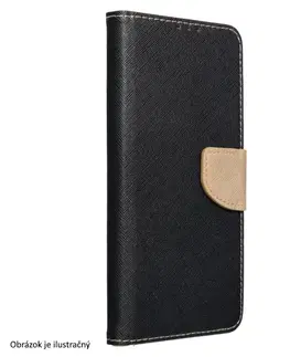 Puzdrá na mobilné telefóny Puzdro FANCY Book pre Samsung Galaxy S22, čierne/zlaté TEL133688