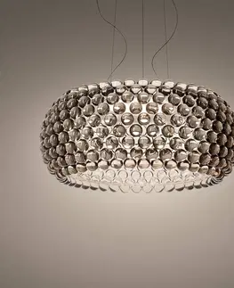 Závesné svietidlá Foscarini Foscarini Caboche Plus Grande závesná stmieva sivá