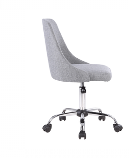 Kancelárske stoličky KONDELA Ediz kancelárska stolička sivá / chróm