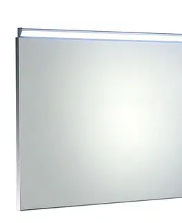 Kúpeľňa AQUALINE - BORA zrkadlo v ráme 1000x600mm s LED osvetlením a s prepínačom, chróm AL716