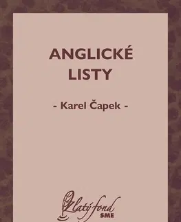 Česká beletria Anglické listy - Karel Čapek